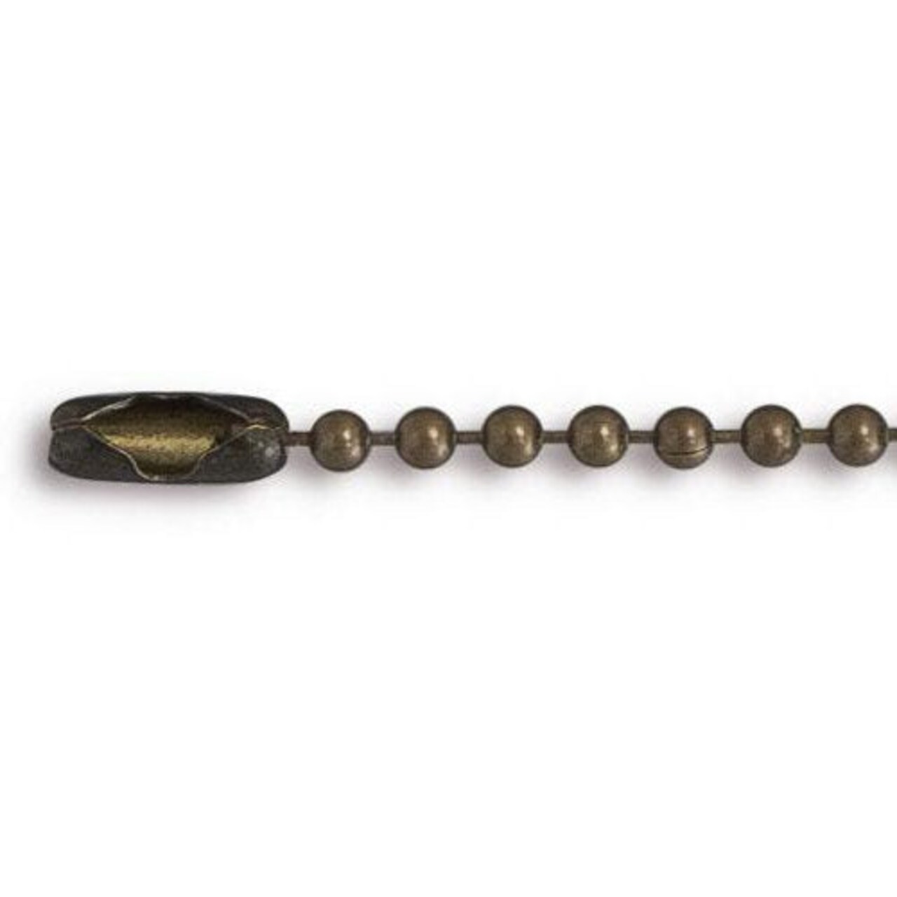 Ball Chain 2.4mm with Connector Stainless Steel Brass Oxide (30" Length)